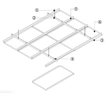 勾搭式天花安裝節點